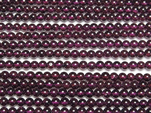 [Video] Indian Garnet AAA Round 4mm 1strand beads (aprx.15inch/37cm)