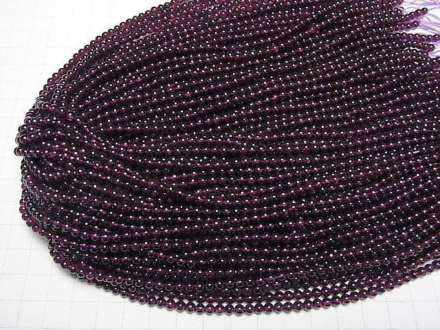 [Video] Indian Garnet AAA Round 4mm 1strand beads (aprx.15inch/37cm)