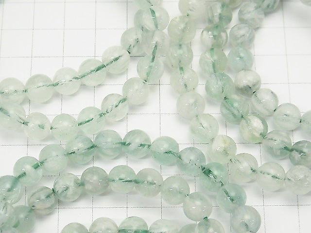 [Video] Green Angel Feather Fluorite Round 8mm Bracelet