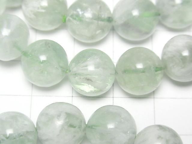 [Video] Angel Feather Fluorite Round 12mm Bracelet