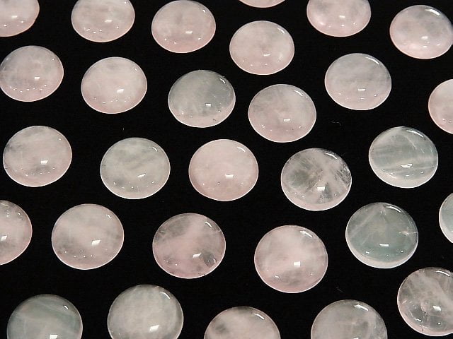 [Video] Rose Quartz AA++ Round  Cabochon 12x12mm 5pcs