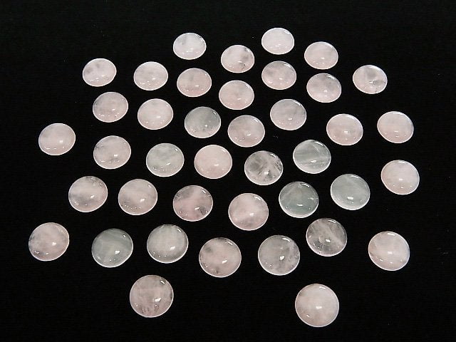 Rose Quartz AA++ Round  Cabochon 12x12mm 5pcs