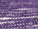 [Video] High Quality! Amethyst AA + Star Faceted Round 6mm half or 1strand beads (aprx.15inch / 36cm)