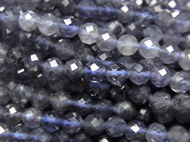 Faceted Round, Iolite Gemstone Beads