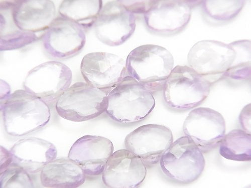 Amethyst, Chestnut Shape, Faceted Briolette Gemstone Beads