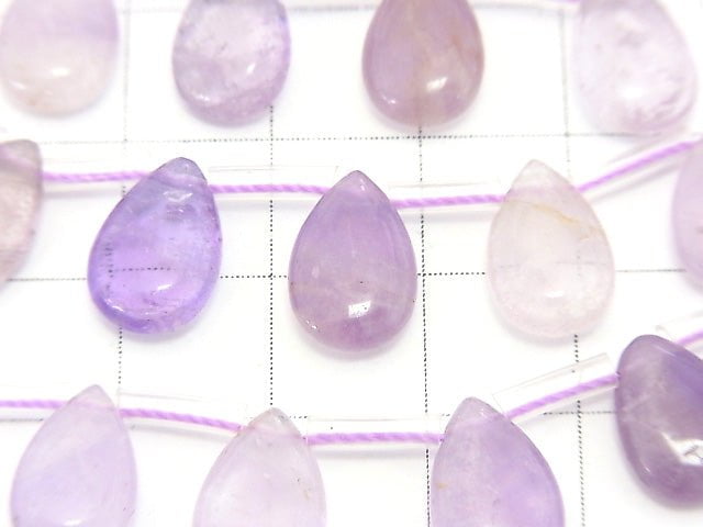 1strand $13.99! Lavender Amethyst AA ++ Pear shape (Smooth) 12x8x4mm 1strand beads (aprx.13inch / 33cm)