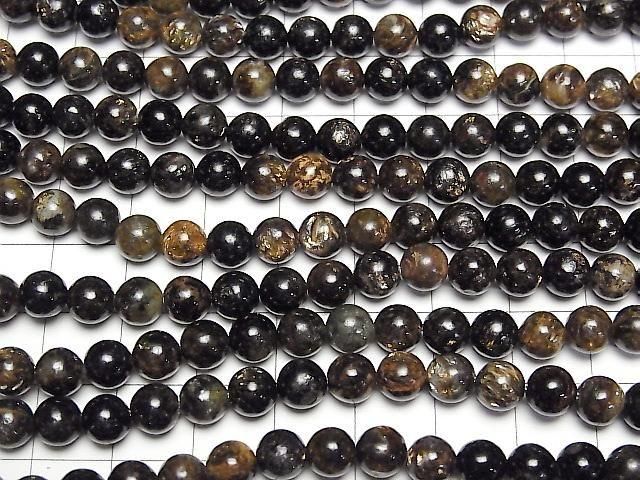 [Video] Biotite Round 6mm 1-strand beads (approx. 15 inches/38 cm)