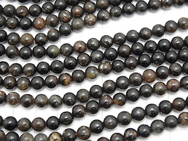 1strand $8.79! Biotite  Round 6mm 1strand beads (aprx.15inch/38cm)