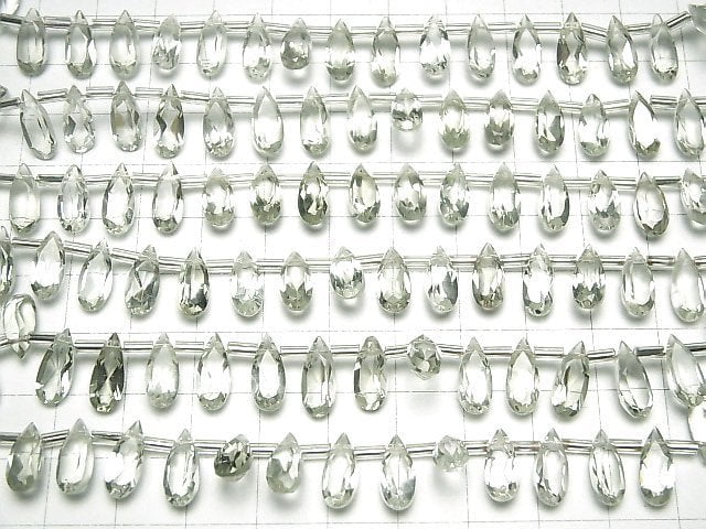 [Video]High Quality Green Amethyst AAA Pear shape Faceted 12x5mm half or 1strand (18pcs)