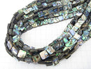 Abalone Shell  Square 10x10mm 1/4 or 1strand beads (aprx.15inch/38cm)