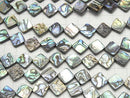 Abalone Shell  Diamond 12x12mm1/4 or 1strand beads (aprx.15inch/37cm)
