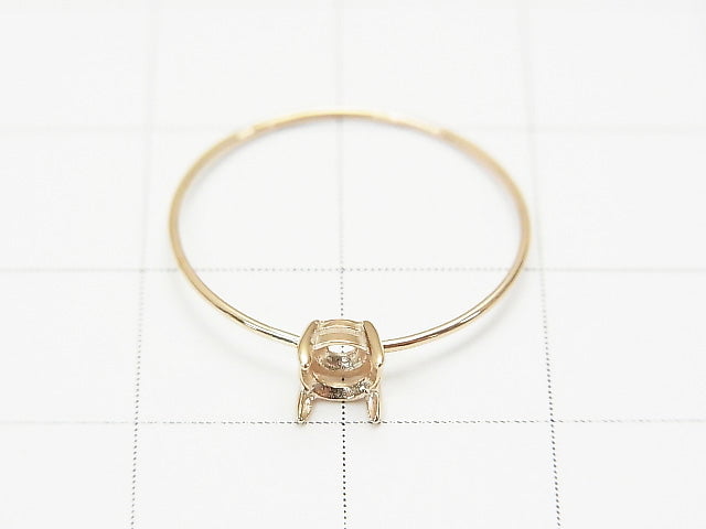 [Video][Japan][K10 Yellow Gold]Ring Frame (Prong Setting) Round Faceted for 4mm 1pc
