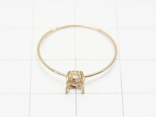 [Video][Japan][K10 Yellow Gold]Ring Frame (Prong Setting) Round Faceted 4mm 1pc