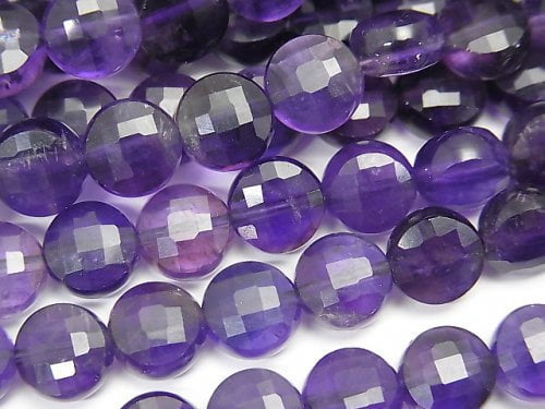 Amethyst, Coin Gemstone Beads