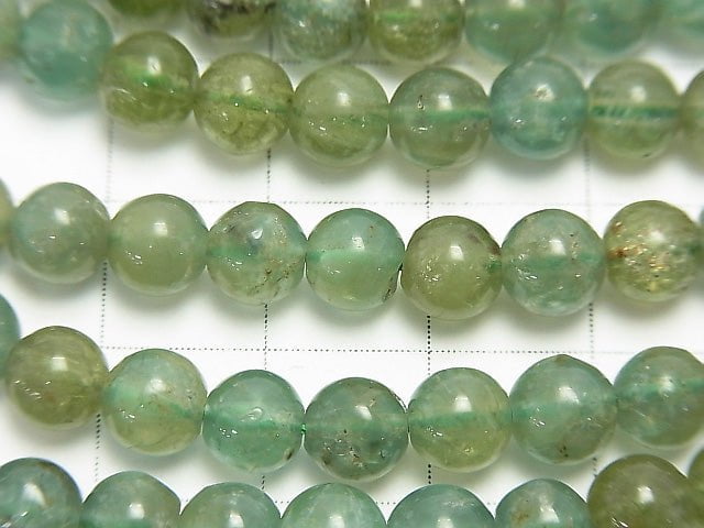 1strand $8.79! Green Apatite AA + Round 6mm 1strand beads (aprx.15inch / 37cm)