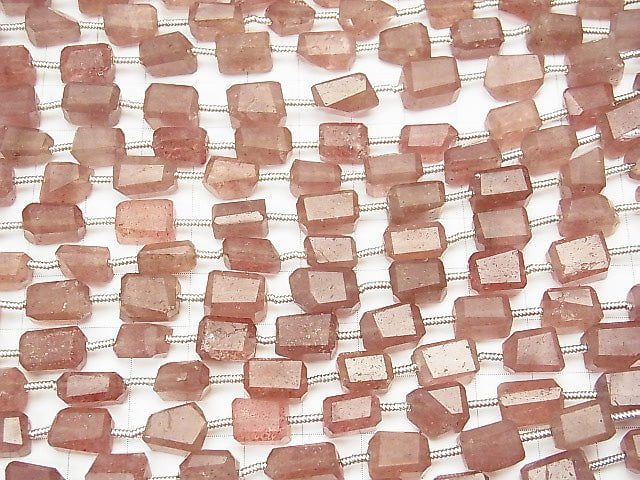 [Video] High Quality Pink Epidote AA ++ Faceted Nugget 1strand beads (aprx.7inch / 17cm)