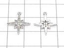 Metal Parts star motif charm 16x15mm silver color (with CZ) 2pcs $3.79!