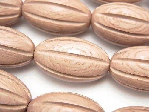 Rosewood Lined Rice 25x16x16mm 1strand beads (aprx.14inch/34cm)