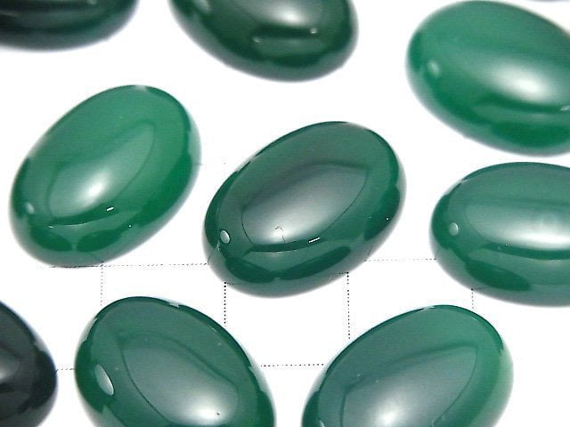 Green Onyx AAA Oval Cabochon 18x13mm 2pcs