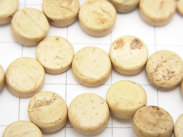 Coconut Coin 8x8x4mm Natural color 1strand beads (aprx.15inch/36cm)
