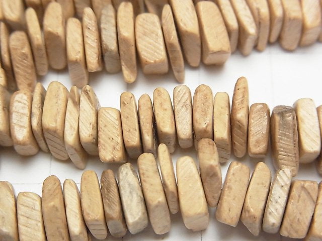 Coconut Square -Rectangle Rondelle Natural color 1strand beads (aprx.15inch/37cm)