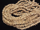 Coconut Square -Rectangle Rondelle Natural color 1strand beads (aprx.15inch/37cm)