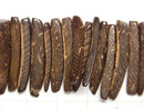 1strand $4.19! Coconut Stick Brown Top Side Drilled Hole 1strand beads (aprx.15inch / 38cm)