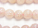 Flash, Rose Quartz Round Rose Cut 8mm half or 1strand beads (aprx.15inch / 36cm)