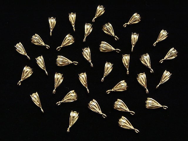14KGF Bail with Jump Ring (open type) 9x4mm 2pcs