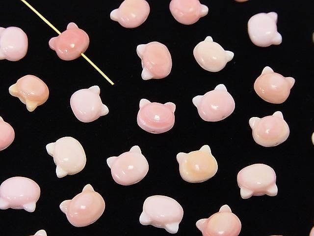 Queen Conch Shell AAA Cat Motif 7x6mm [Drilled Hole] 1pc