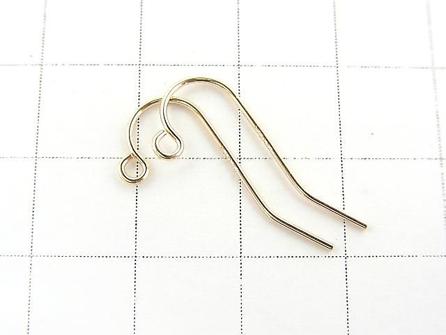 14KGF Earwire 22x10mm 1 pair (2 pieces)