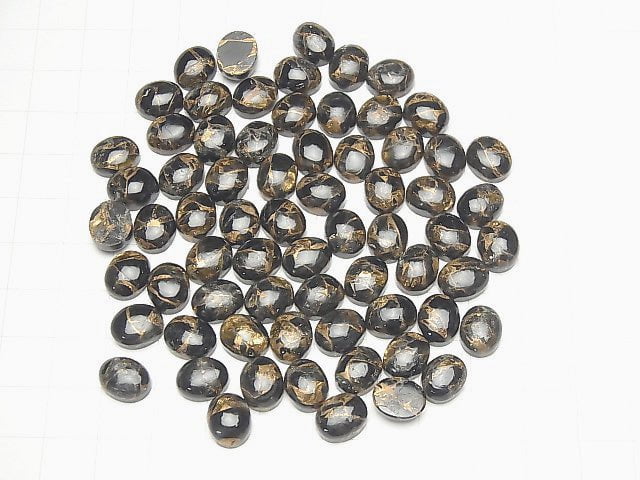 [Video] Copper Obsidian AAA Oval Cabochon 10x8mm 5pcs