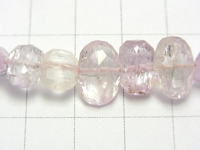 [Video] [One of a kind] High Quality Afghanistan Kunzite AAA Faceted Nugget Bracelet NO.6