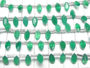 [Video] High Quality Green Onyx AAA Marquise Faceted 8x4mm 1strand (18pcs)