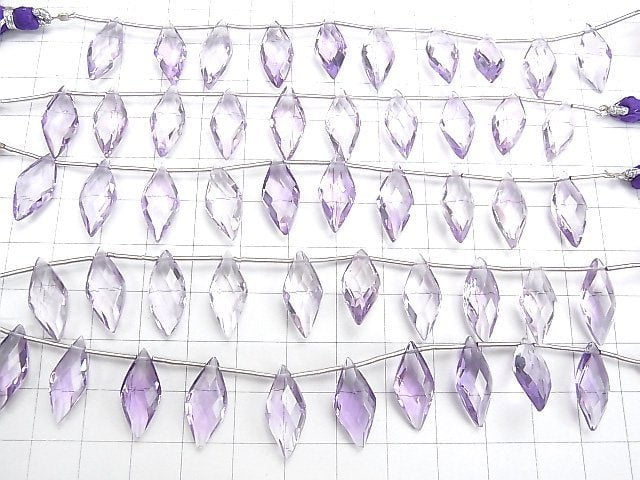 [Video] High Quality Pink Amethyst AAA Faceted Marquise 18x8mm half or 1strand beads (aprx.5inch / 13cm)
