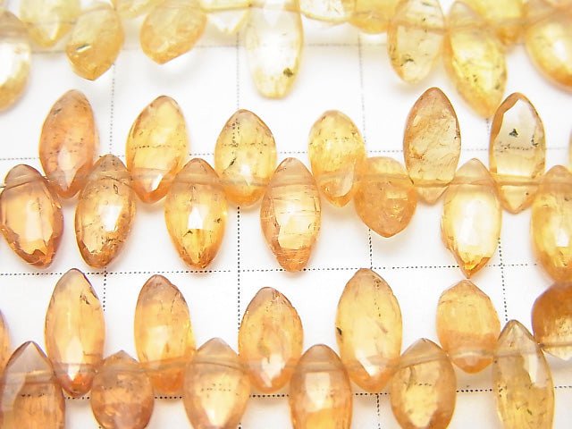 High Quality Imperial Topaz AAA- Marquise Faceted Briolette half or 1strand beads (aprx.7inch / 18cm)