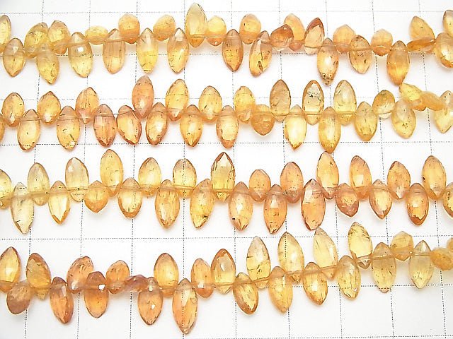 High Quality Imperial Topaz AAA- Marquise Faceted Briolette half or 1strand beads (aprx.7inch / 18cm)