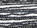 [Video]High Quality! Black Spinel AAA Faceted Round 2mm AB Coating 1strand beads (aprx.15inch/36cm)