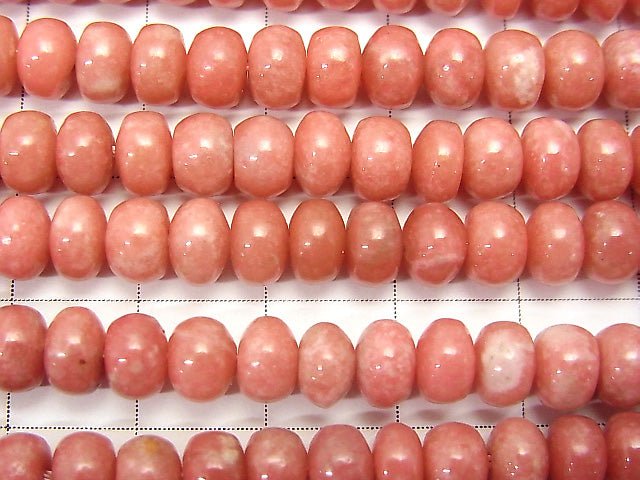 [Video]Norway Thulite Rondelle 6x6x4mm half or 1strand beads (aprx.15inch / 38cm)