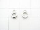 [Video] Silver925 Charm, Pendant Frame (Bezel) Rhodium Plated 1pc for Round Faceted 4mm $2.79!