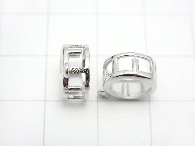 [Video] Silver925 Charm, Pendant Frame (Bezel) Rhodium Plated 1pc for Round Faceted 8mm $3.59!