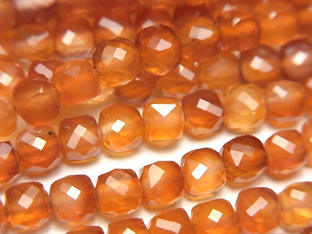 [Video]High Quality! Carnelian AAA Cube Shape 4x4x4mm 1strand beads (aprx.15inch/36cm)