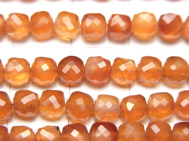 [Video]High Quality! Carnelian AAA Cube Shape 4x4x4mm 1strand beads (aprx.15inch/36cm)