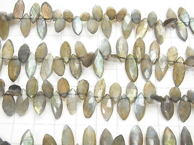 High Quality Labradorite AA++ Marquise  Faceted Briolette  half or 1strand beads (aprx.7inch/18cm)