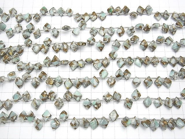 [Video] Copper Amazonite AAA Diamond 10x8mm half or 1strand (22pcs )