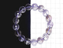 [Video] [One of a kind] High Quality Ametrine AAA- Mirror Faceted Round 12mm Bracelet NO.76