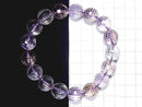 [Video] [One of a kind] High Quality Ametrine AAA- Mirror Faceted Round 12mm Bracelet NO.82