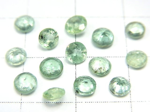 [Video]High Quality Green Kyanite AAA- Loose stone Round Faceted 4x4mm 5pcs