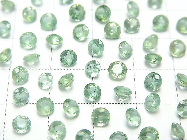 [Video]High Quality Green Kyanite AAA- Loose stone Round Faceted 4x4mm 5pcs