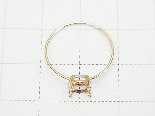 [Video][Japan][K10 Yellow Gold]Ring Frame (Prong Setting) Round Faceted for 6mm 1pc